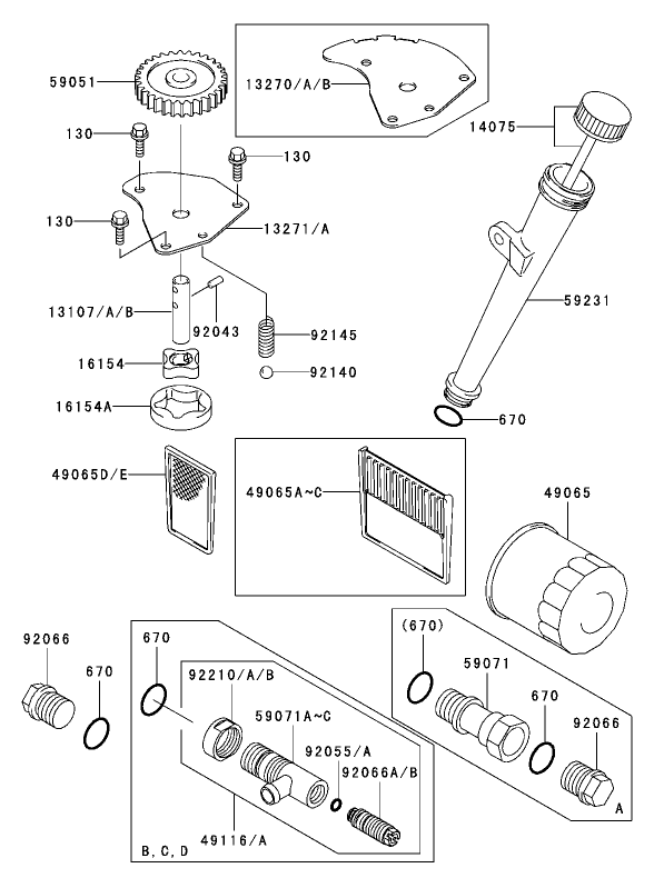 Lubrication Equipment Assembly Kawasaki FH500V ES10