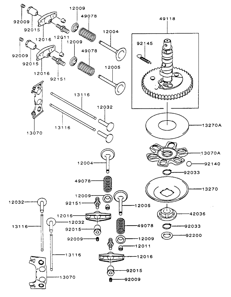 ValveCamshaft Assembly Kawasaki FH500V ES10