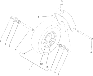 Caster Wheel Assembly No 1-634662
