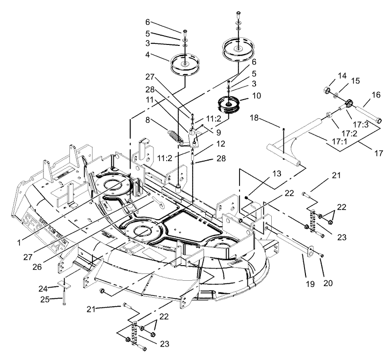 Idler PulleyLift Strut Chain Assembly