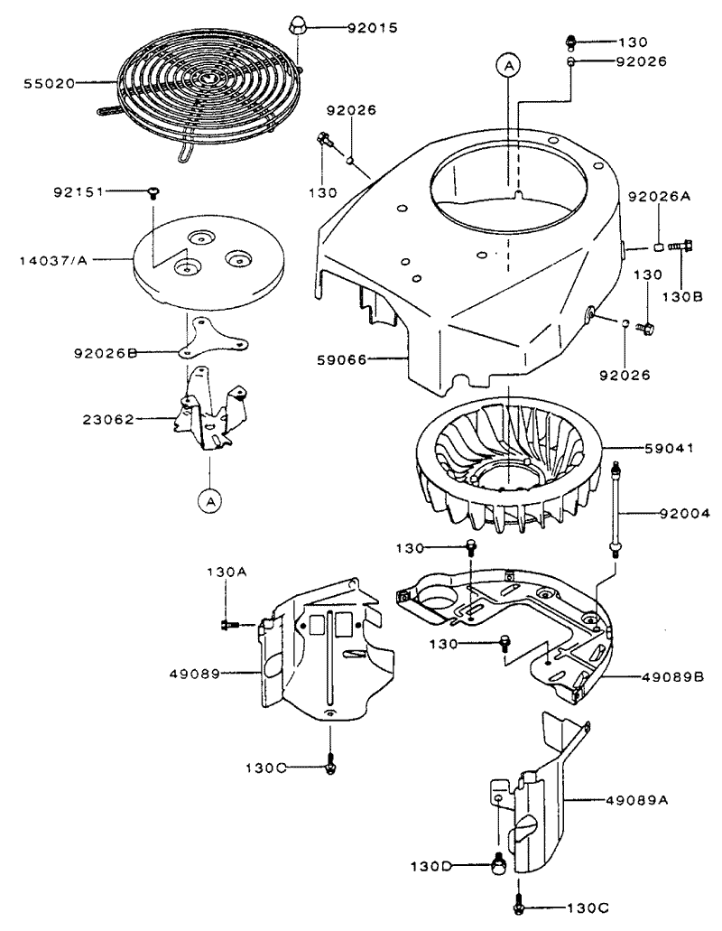Cooling Equipment Assembly Kawasaki FH601V DS06