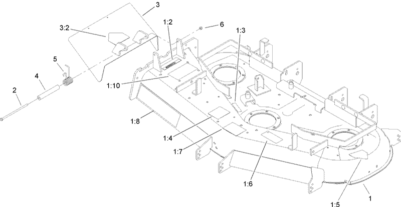 Deck Decal and Deflector Assembly No 106 5876