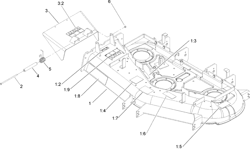 Deck and Deflector Assembly No 107 3989