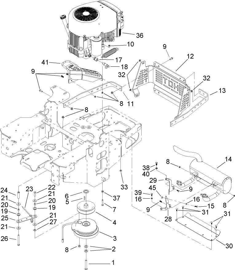 Engine and Clutch Assembly