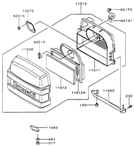 Air Filtermuffler Assembly Kawasaki Fh500v-As10