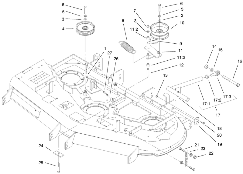 Chains Pulleys Lift Struts And Idler Assembly
