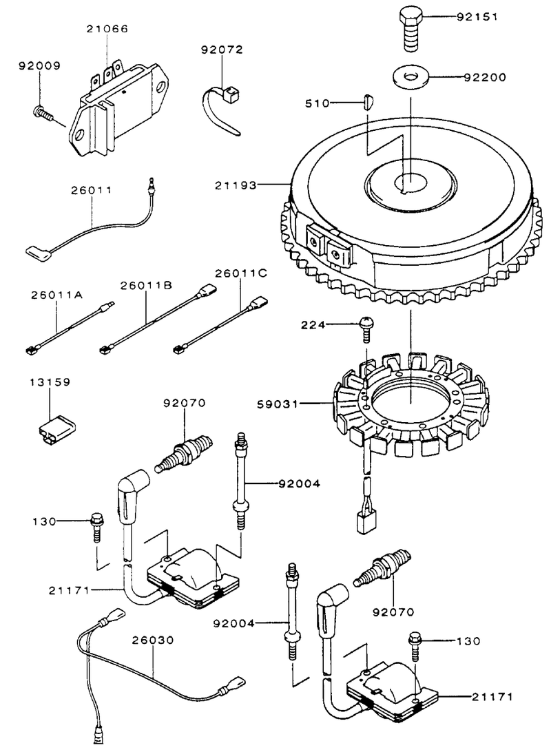 Electric Equipment Assembly Kawasaki Fh500v As10