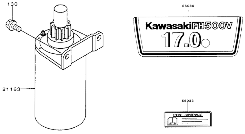 Starterdecals Kawasaki Fh500v As10