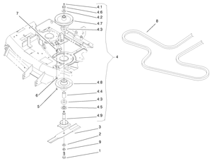 Blade Spindle and Belt Assembly