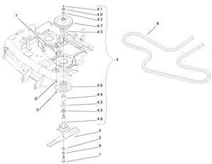 Blade Spindle and Belt Assembly