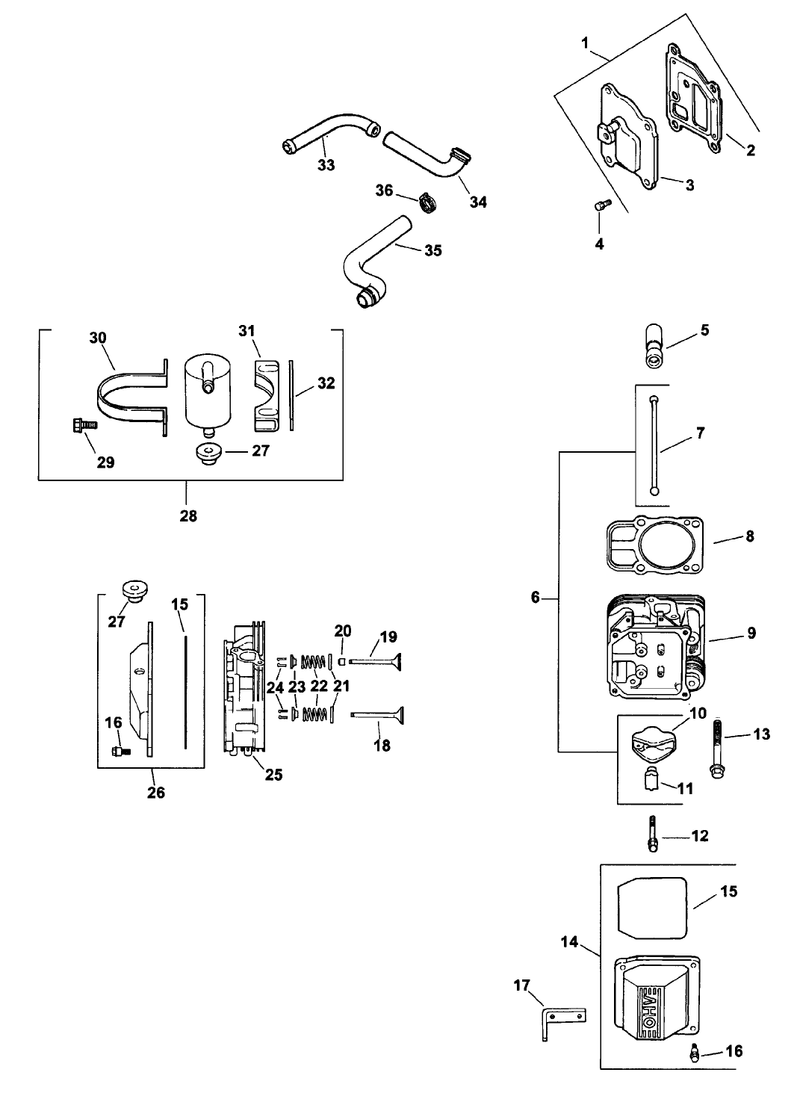 Group 4 Headvalvebreather Assembly