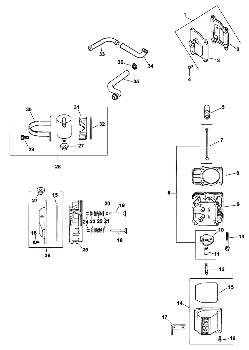 Group 4 Headvalvebreather Assembly