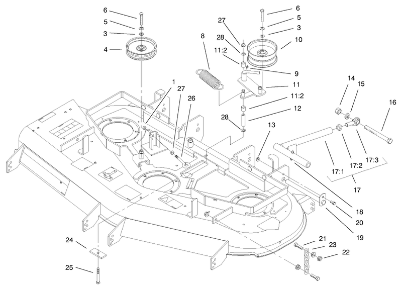 Idler Pulleylift Strut Chains Assembly