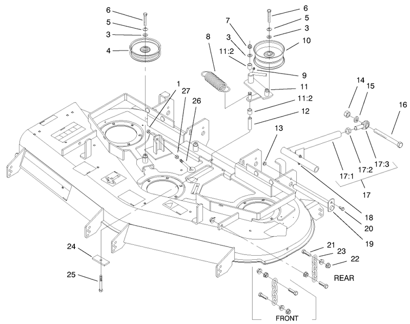 Chains Pulleys Lift Struts And Idler Assembly