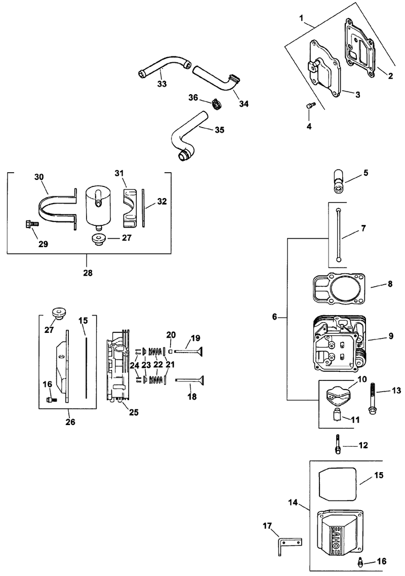 Group 4 Headvalvebreather Assembly