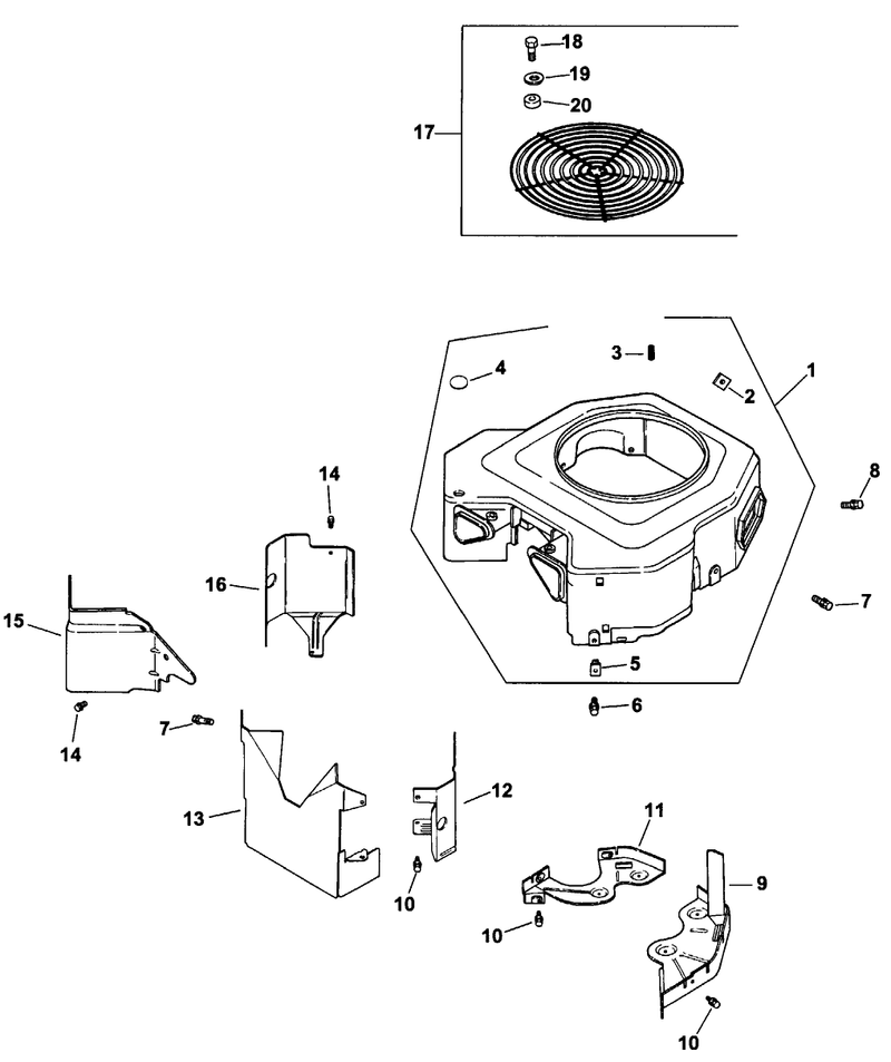 Group 6 Blower Housing and Baffle Assembly