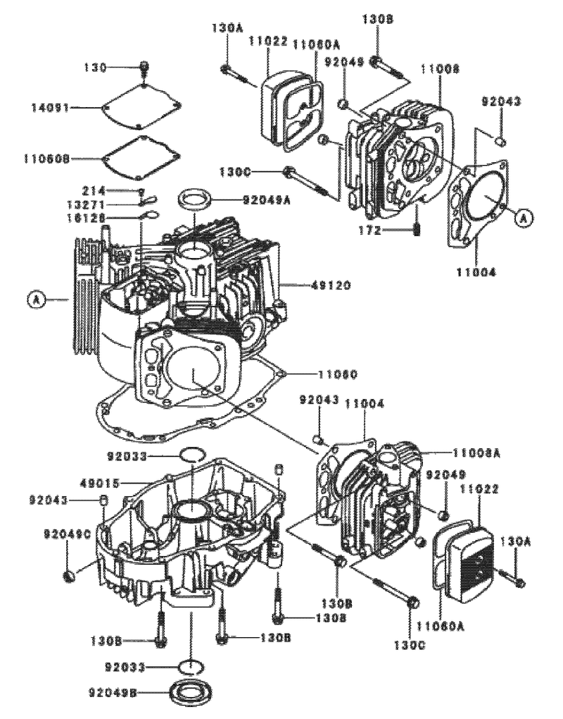Cylindercrankcase Assembly Kawasaki Fh601v S07