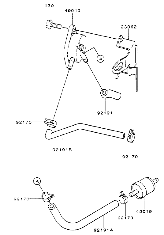 Fuel Tankfuel Valve Assembly Kawasaki Fh601v S07