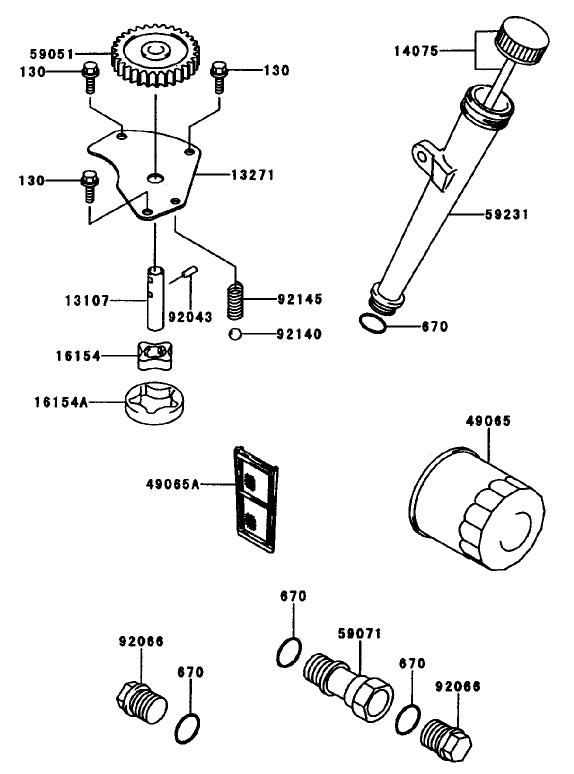 Lubrication Equipment Assembly Kawasaki Fh601v S07