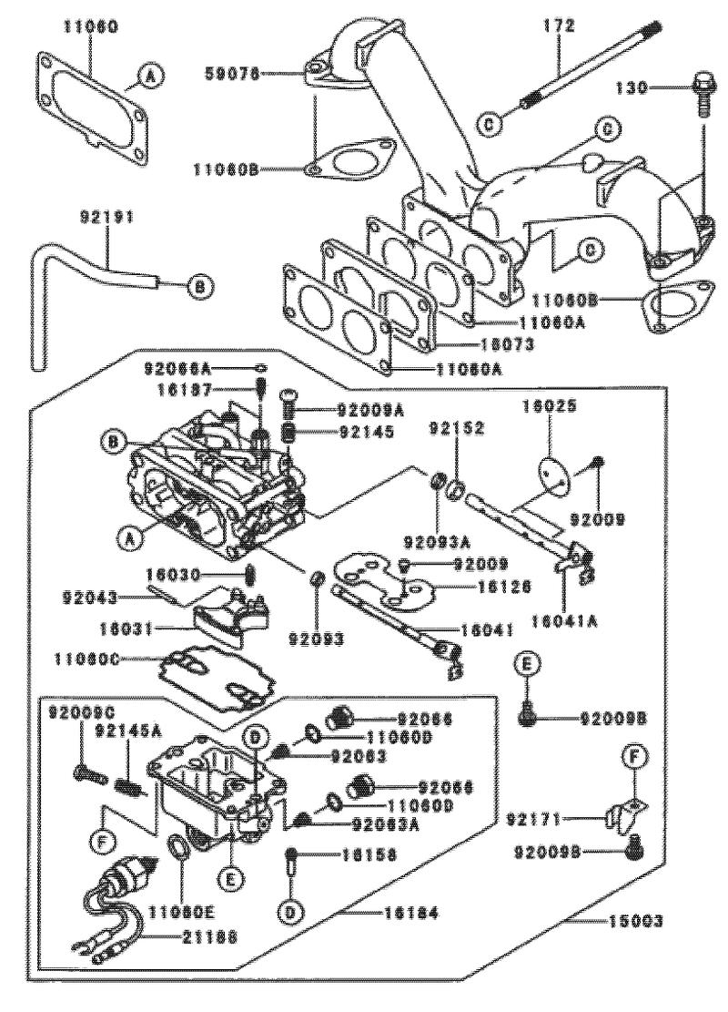 Carburetor Assembly Kawasaki Fh601v S07