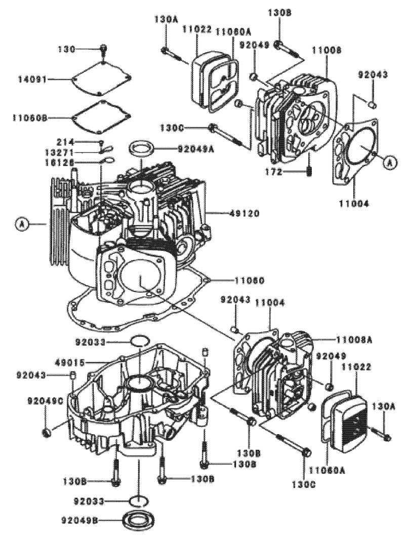 Cylindercrankcase Assembly Kawasaki Fh601v S07