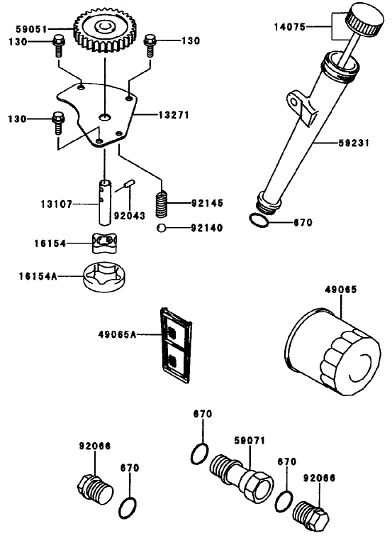 Lubrication Equipment Assembly Kawasaki Fh601v S07