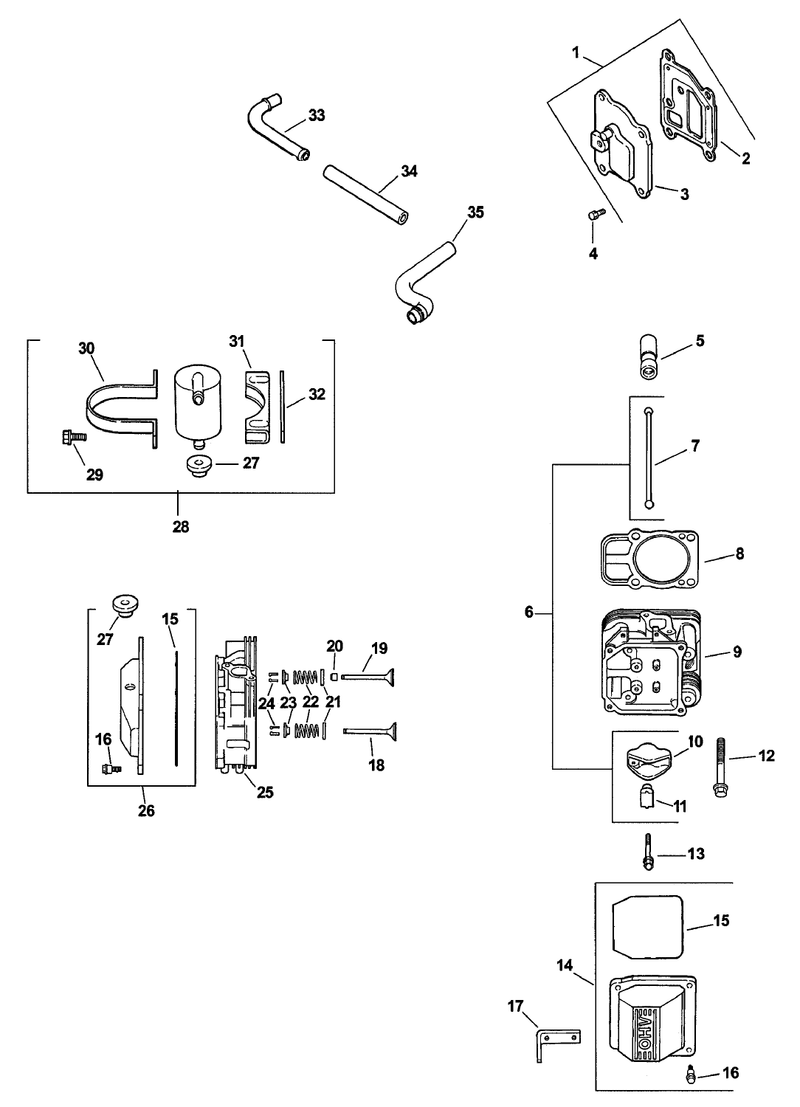 Group 4 Headvalvebreather Assembly