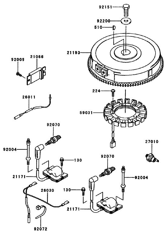 Electric Equipment Assembly Kawasaki Fh680v As10