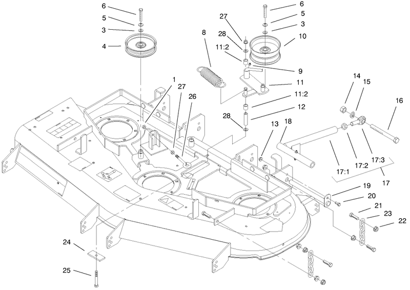 Idler Pulleylift Strut Chains Assembly