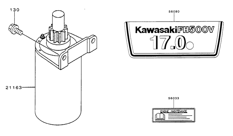 Starterdecals Kawasaki Fh500v As10