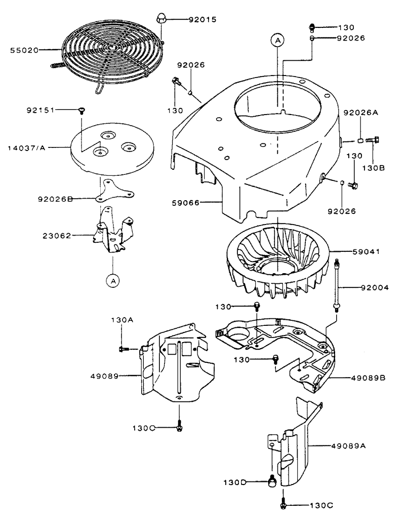 Cooling Equipment Assembly Kawasaki FH500V ES10