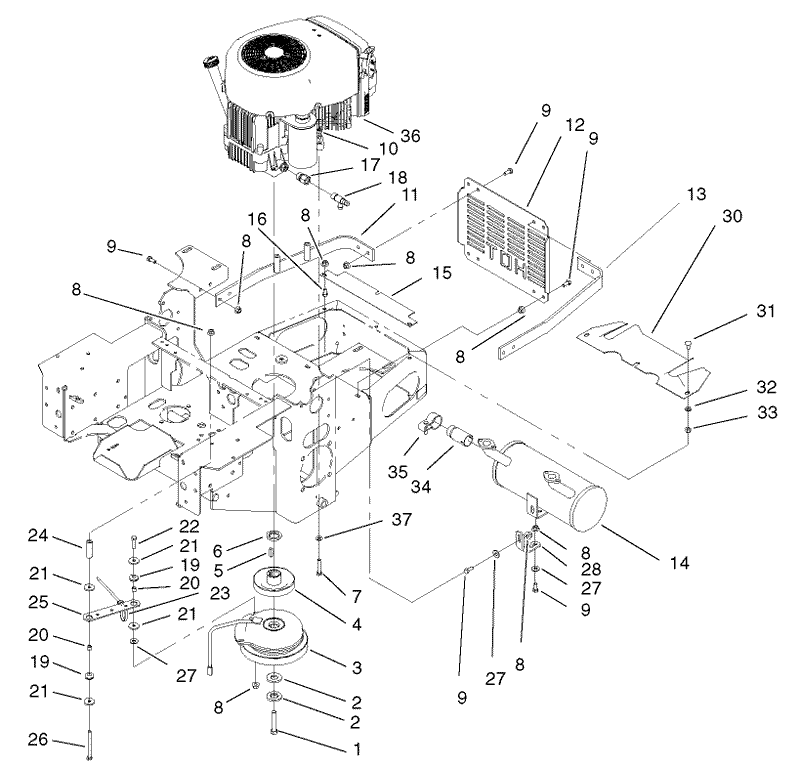 Engine and Clutch Assembly
