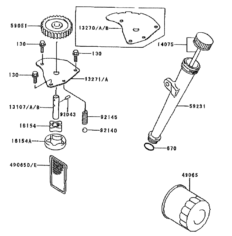 Lubrication Equipment Assembly Kawasaki FH500V ES10