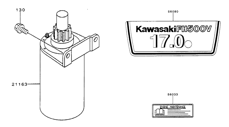 StarterDecal Kawasaki FH500V ES10