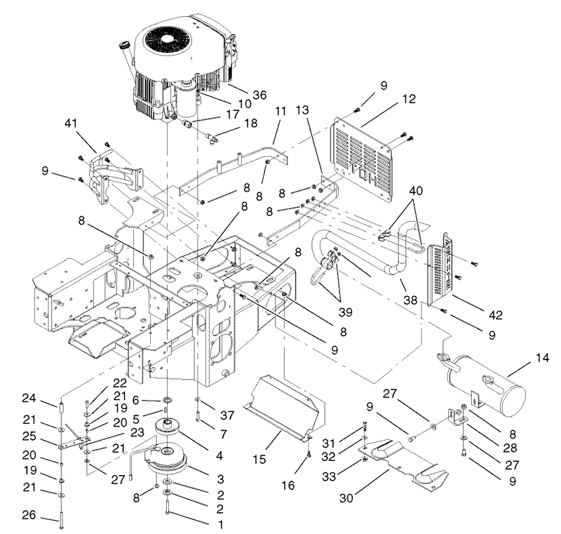 Engine and Clutch Assembly