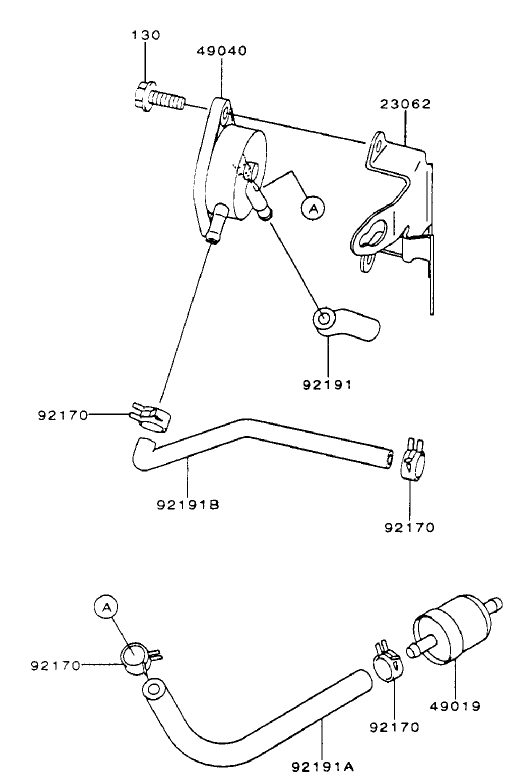 Fuel TankFuel Valve Assembly Kawasaki FH500V ES10