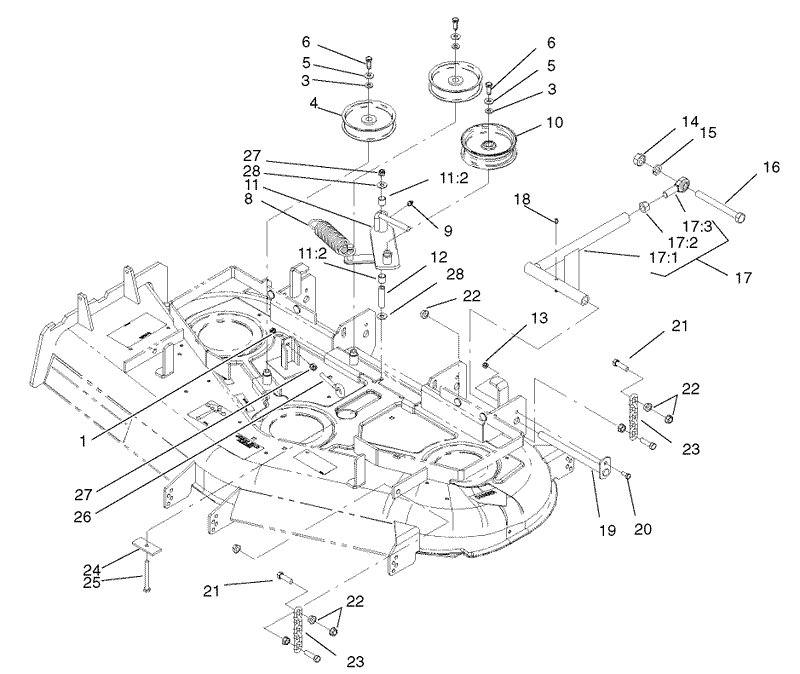 Idler PulleyLift Strut Chain Assembly