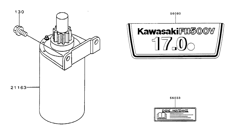 StarterDecal Kawasaki FH500V ES10