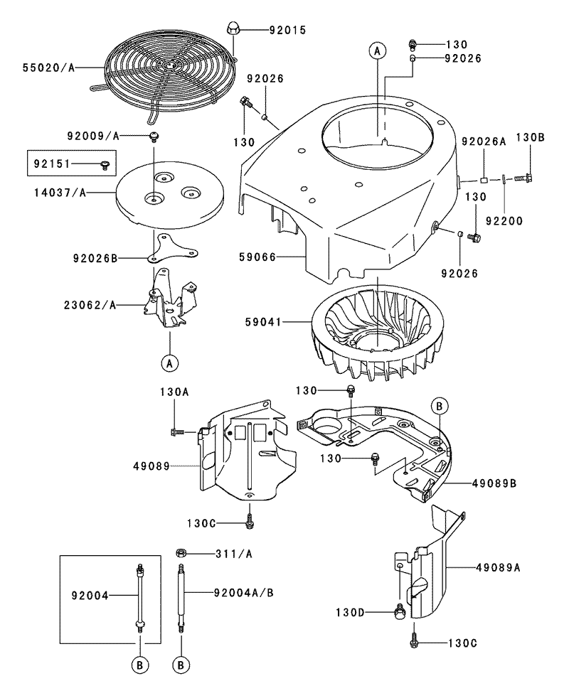 Cooling Equipment Assembly Kawasaki FH500V ES10