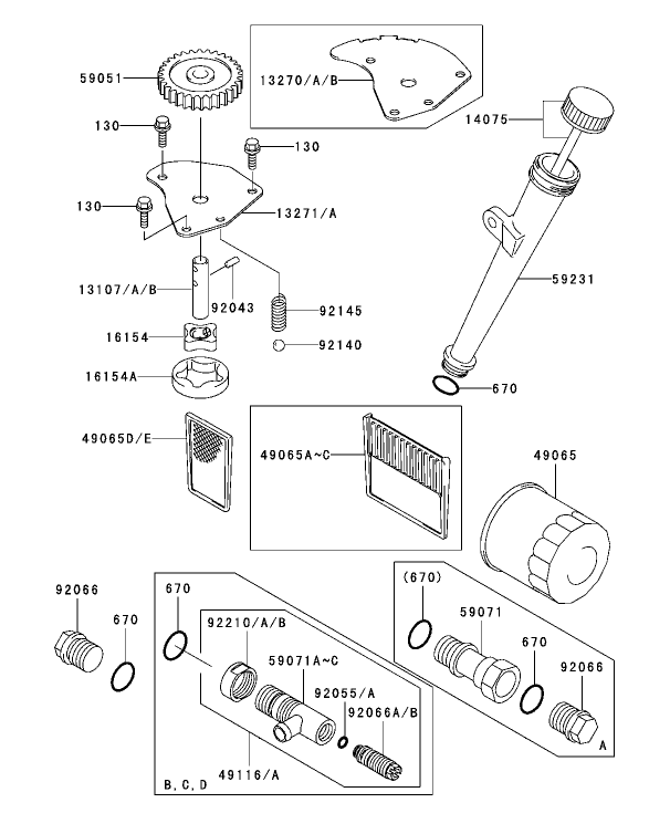 Lubrication Equipment Assembly Kawasaki FH500V ES10