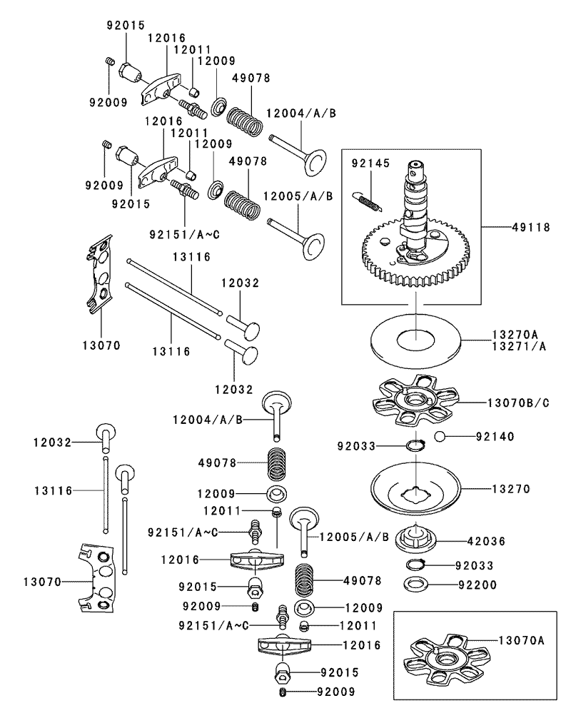 ValveCamshaft Assembly Kawasaki FH500V ES10