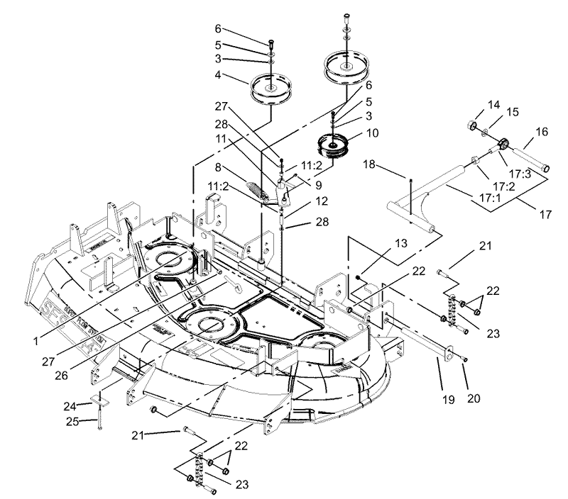 Idler PulleyLift Strut Chain Assembly