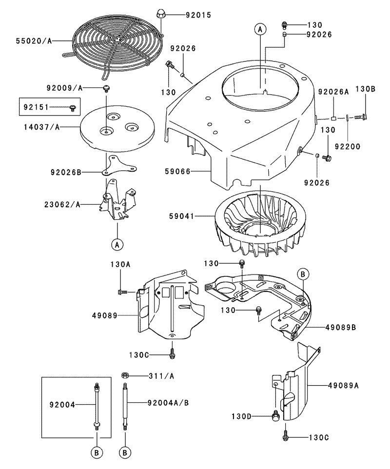 Cooling Equipment Assembly Kawasaki FH500V ES10