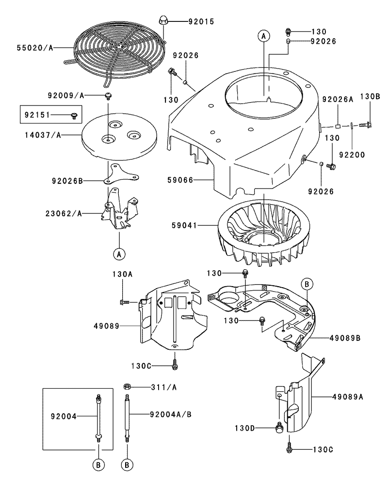 Cooling Equipment Assembly Kawasaki FH500V ES10