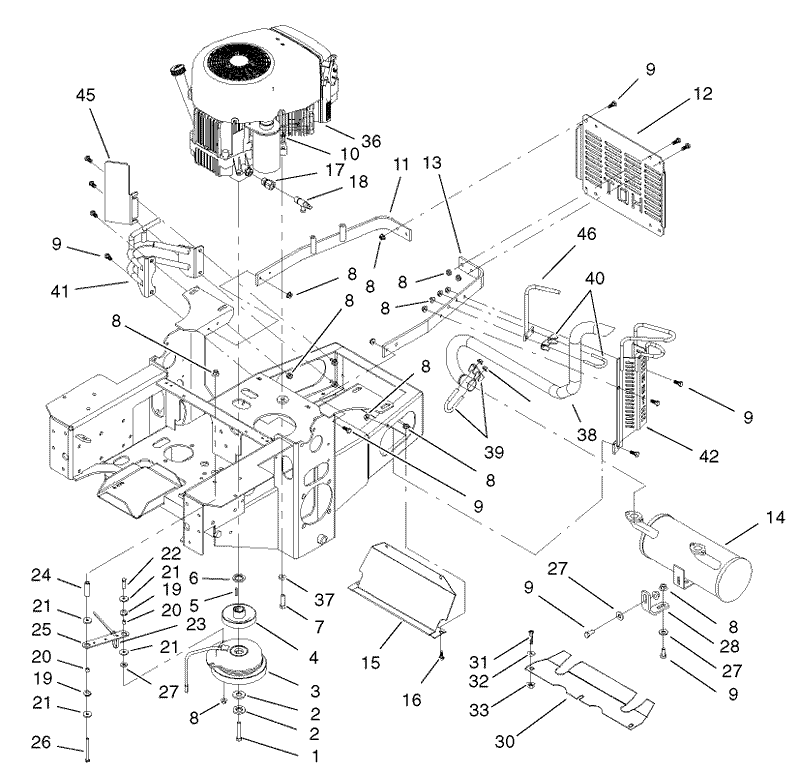 Engine and Clutch Assembly