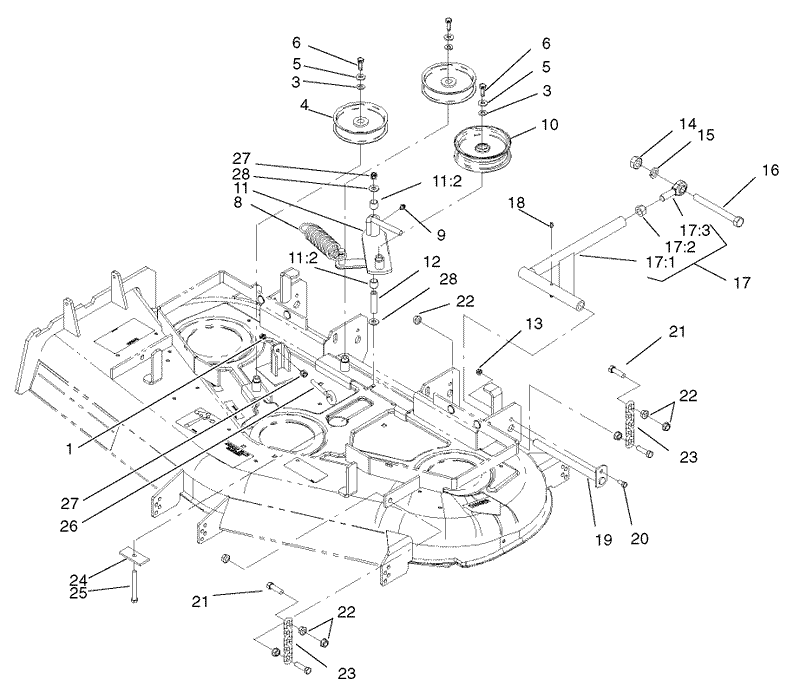 Idler PulleyLift Strut Chain Assembly