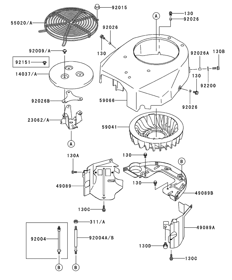 Cooling Equipment Assembly Kawasaki FH500V ES10