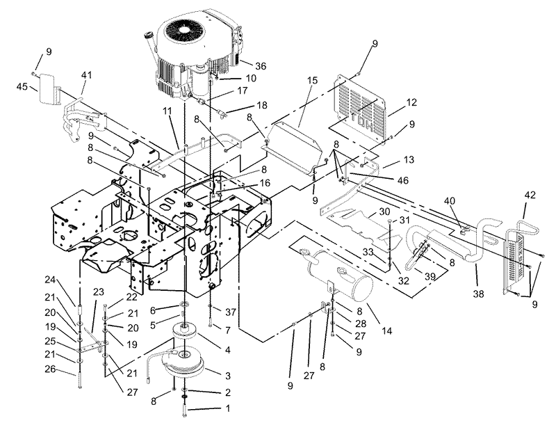 Engine and Clutch Assembly