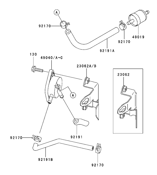 Fuel TankFuel Valve Assembly Kawasaki FH500V ES10