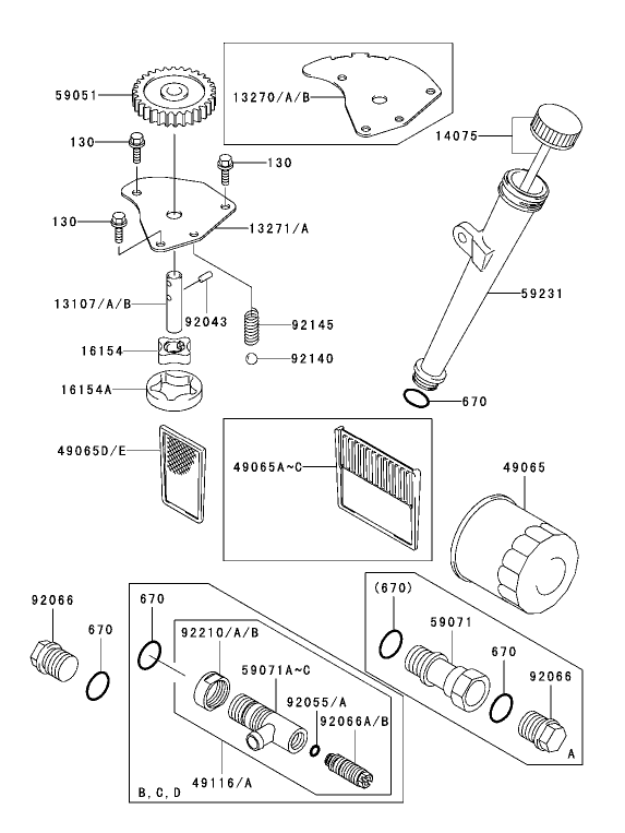 Lubrication Equipment Assembly Kawasaki FH500V ES10